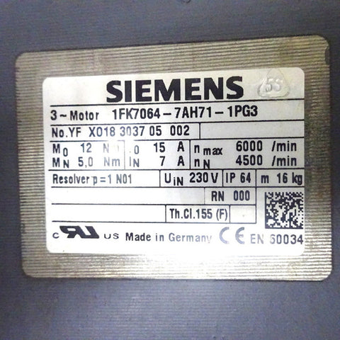 SIEMENS 1FK7064-7AH71-1PG3