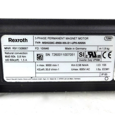 REXROTH MSK030C-0900-NN-S1-UP0-NNNN