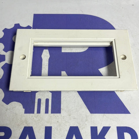 WHITE MOULDED TWO GANG MODULE FACE PLATE NEW.