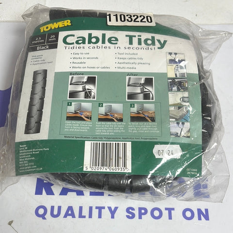 2.5 METERS OF 20MM CABLE TIDY + APPLICATION TOOL