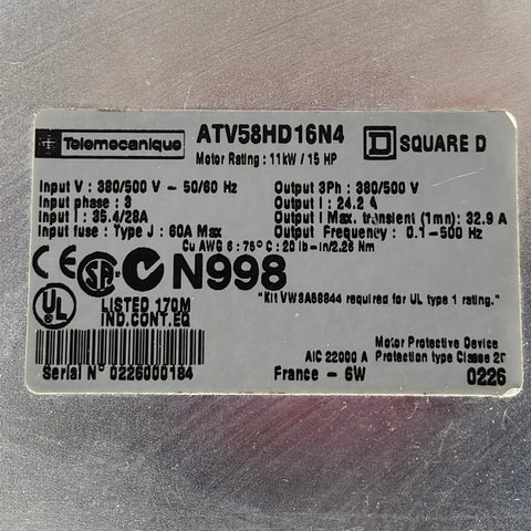 Schneider Electric ATV58HD16N4