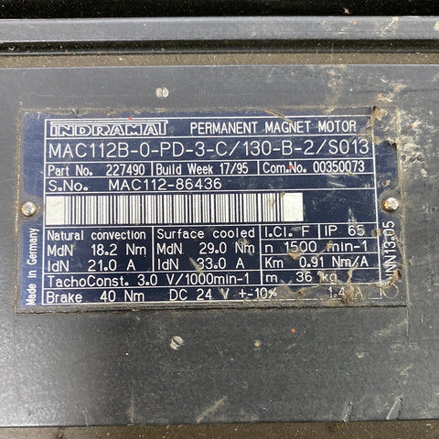 INDRAMAT MAC112B-0-PD-3-C/130-B-2/S013