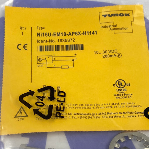 TURCK NI15U-EM18-AP6X-H1141