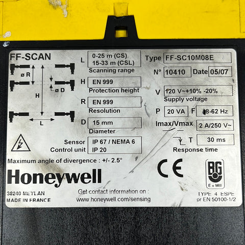 HONEYWELL MICROSWITCH FF-SC10M08E