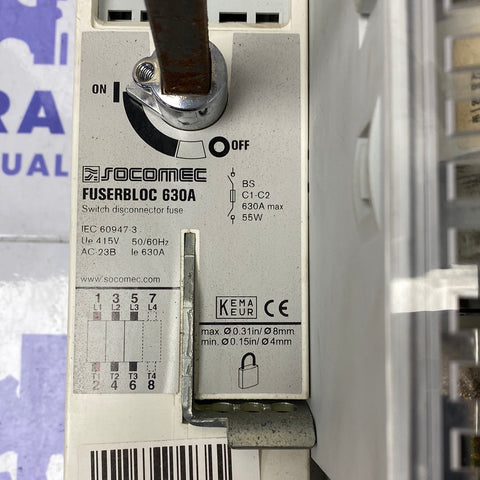 SOCOMEC FUSERBLOC 3 POLE 630A SWITCH