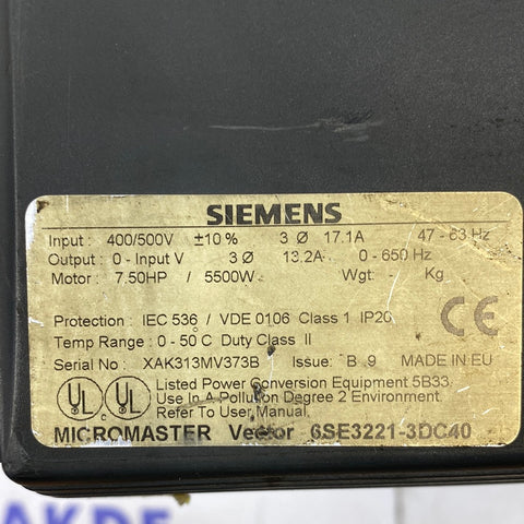 SIEMENS 6SE3221-3DC40