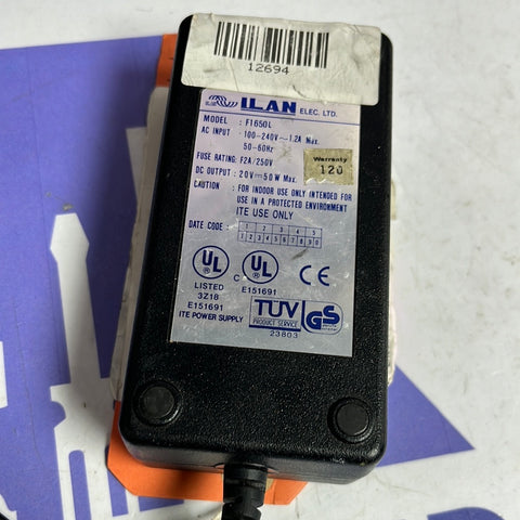 ILAN F1650L AC Adapter- Laptop Square Tip