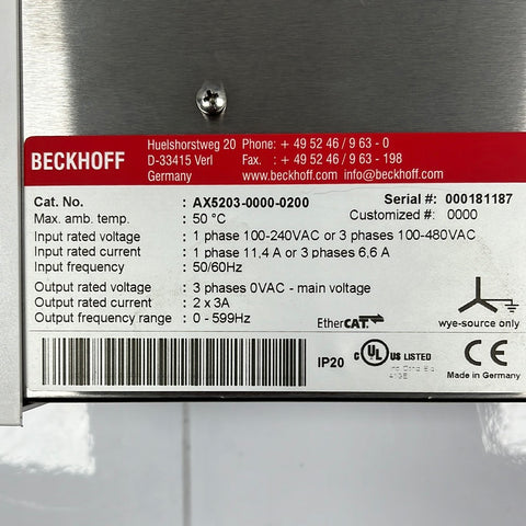 Beckhoff AX5203-0000-0200