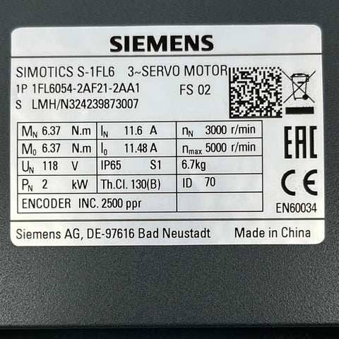 SIEMENS 1FL6054-2AF21-2AA1