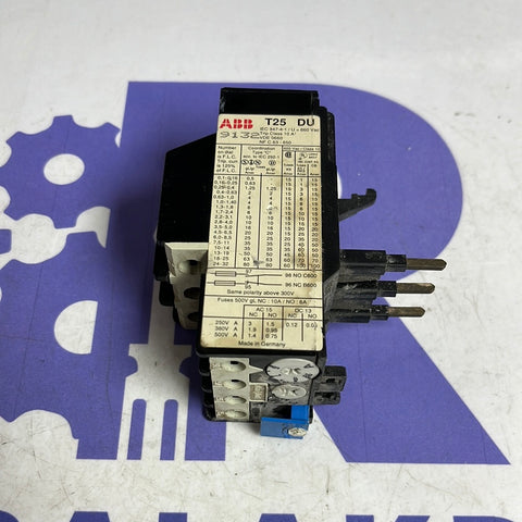 ABB THERMAL RELAY 1 TO 1.4A T25-DU-25 T25 DU 25.