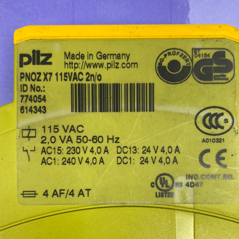 PILZ PNOZ-X7-230VAC 2N/O