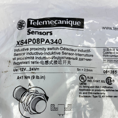 SCHNEIDER ELECTRIC TELEMECANIQUE XS4P08PA340