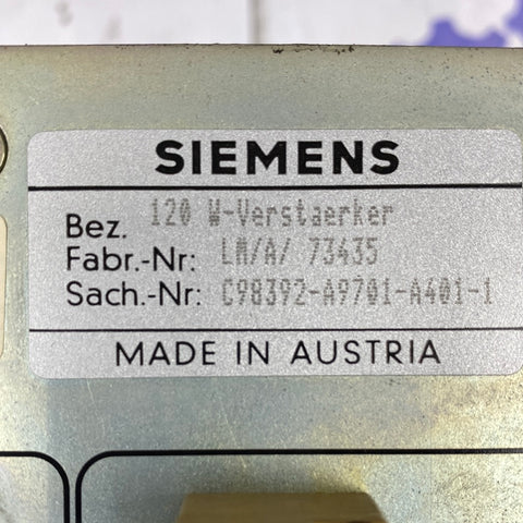 Siemens 120W-VERSTAERKER C98392-A9701-A401-1