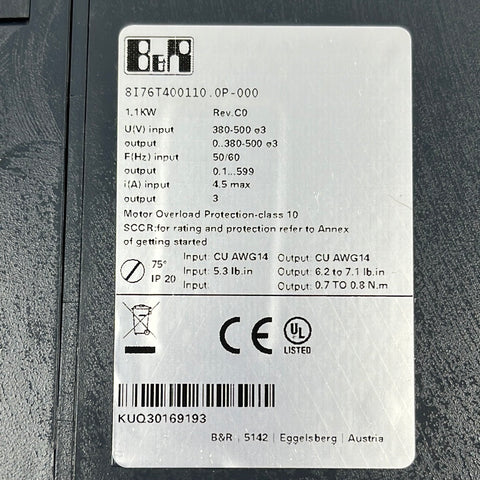 B&R 8I76T400110.0P-000