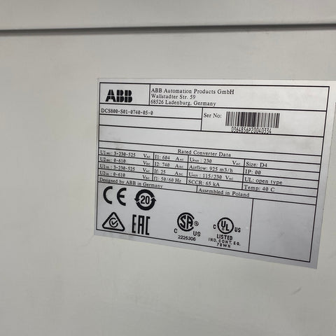 ABB DCS800-S01-0740-05-0