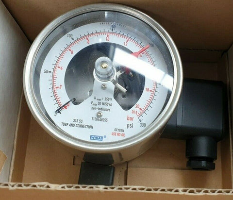 232.30.100 PRESSURE GAUGE W/ ALARM CONTACTS (BR6.4) WIKAI