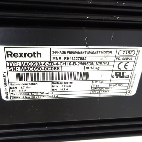 Rexroth MAC090A-0-ZD-4-C/110-B-2/WI538LV/S013