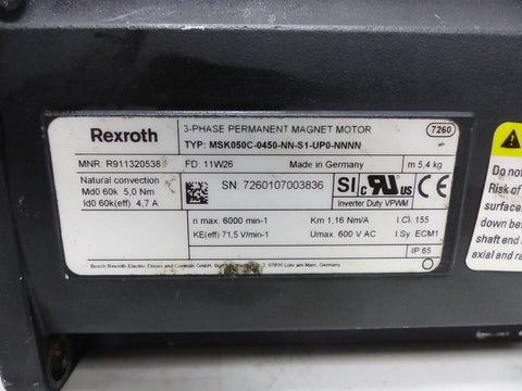 REXROTH MSK050C-0450-NN-S1-UP0-NNNN