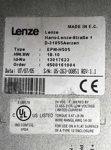 LENZE EPM-H505