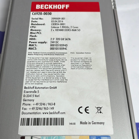 BECKHOFF C6920-0030