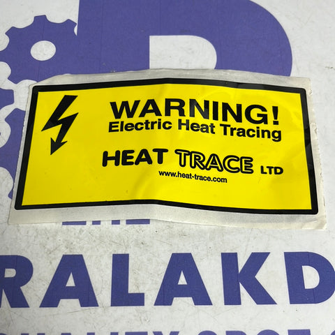 WARNING ELECTRIC HEAT TRACING STICKERS