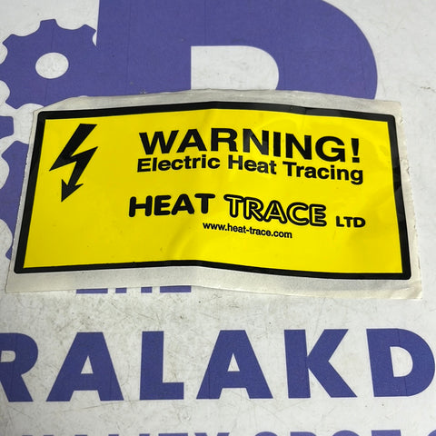 WARNING ELECTRIC HEAT TRACING STICKERS