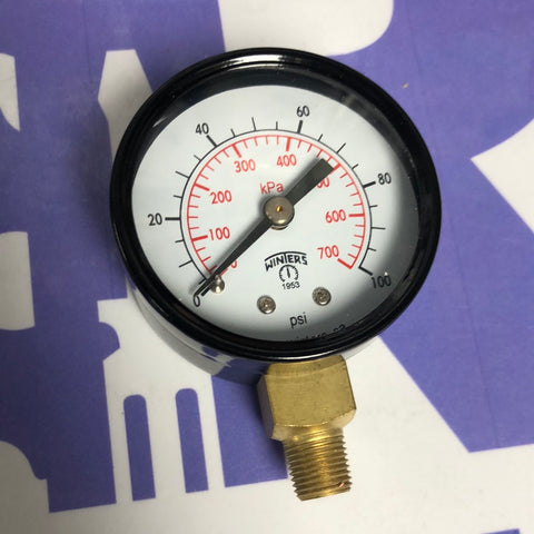 Winters PEM Series Steel Dual Scale Economical All Purpose Pressure Gauge with Brass Internals