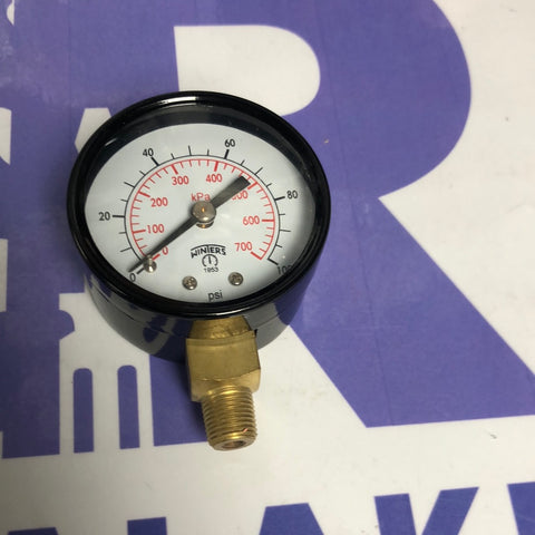 Winters PEM Series Steel Dual Scale Economical All Purpose Pressure Gauge with Brass Internals