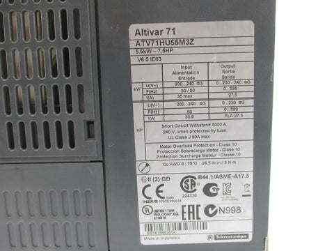 SCHNEIDER ELECTRIC ATV71HU55M3Z