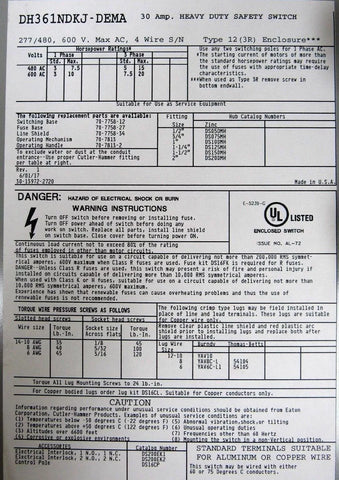 EATON DH361NDKJ-DEMA