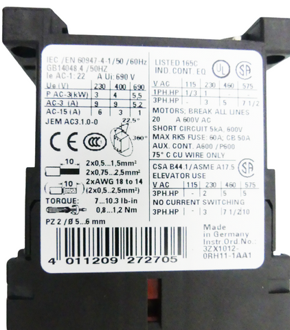 SIEMENS 3RT1016-1BB41