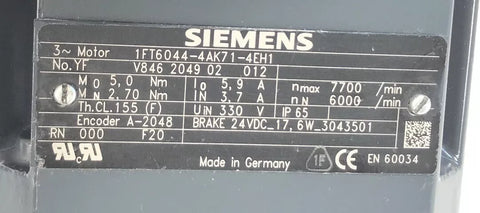 Siemens 1FT6044-4AK71-4EH1