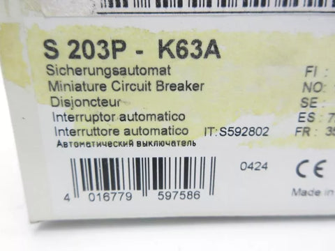 ABB S203P-K63A