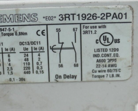 Siemens 3RT19262PA01