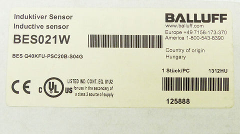 BALLUFF BES Q40KFU-PSC20B-S04G