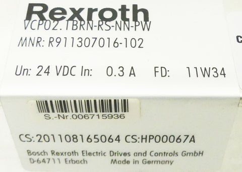 BOSCH REXROTH VCP02-1BRN-RS-NN-PW