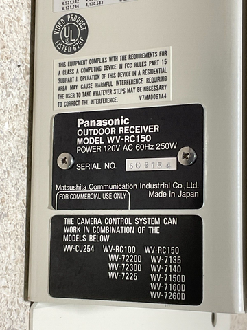 Panasonic WV-RC150