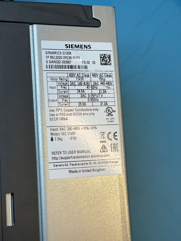 Siemens G120X 6SL3220-3YE26-0UF0