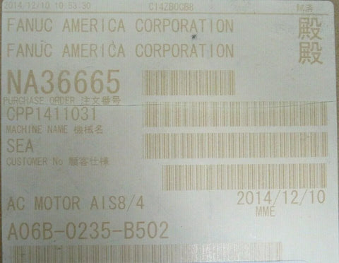 FANUC A06B-0235-B502