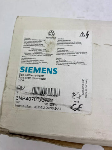 SIEMENS 3NP4070-0CA01