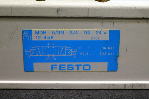 FESTO MDH-5/3G-3/4-D-4-24DC