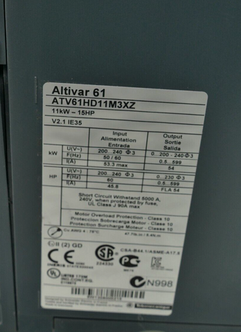 Schneider Electric ATV61HD11M3XZ