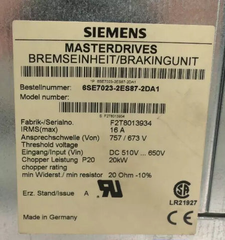 SIEMENS 6SE7-023-2ES87-2DA1