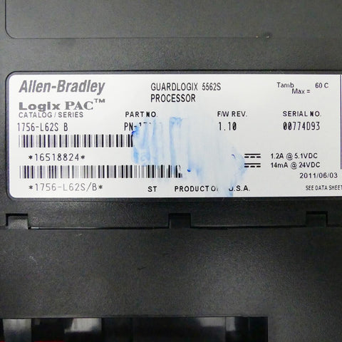 ALLEN BRADLEY 1756-L62S B