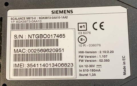 Siemens 6GK5873-0AA10-1AA2