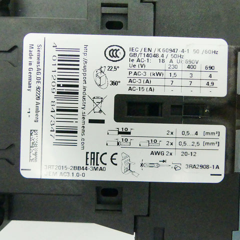 SIEMENS 3RT2015-2BB44-3MA0