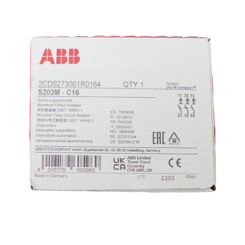 ABB S203M-C16 2CDS273001R0164