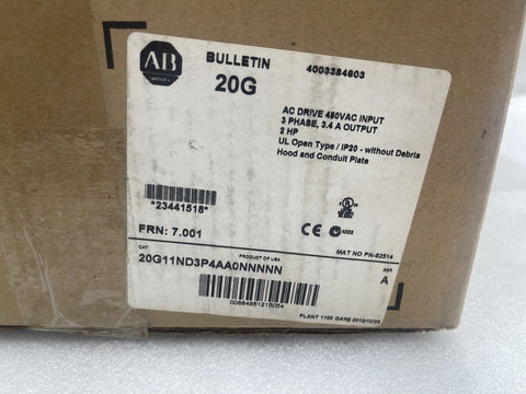 ALLEN BRADLEY 20G11ND3P4AA0NNNNN