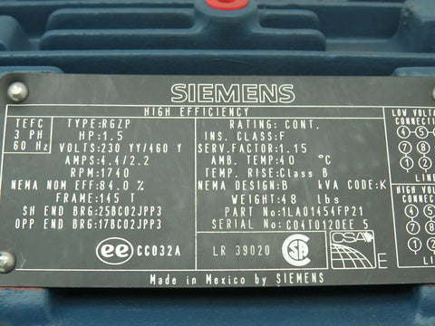 SIEMENS 1LA0145-4FP21