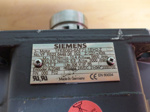 SIEMENS 1FK6083-6AF71-1EH2-Z